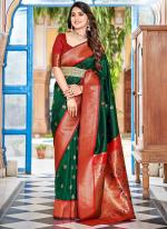 Paithani Silk Green Traditional Wear Weaving Saree